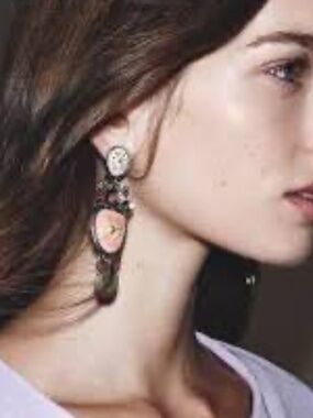 NWT Zara Flower and Stone Earrings